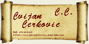 Cvijan Čerković vizit kartica